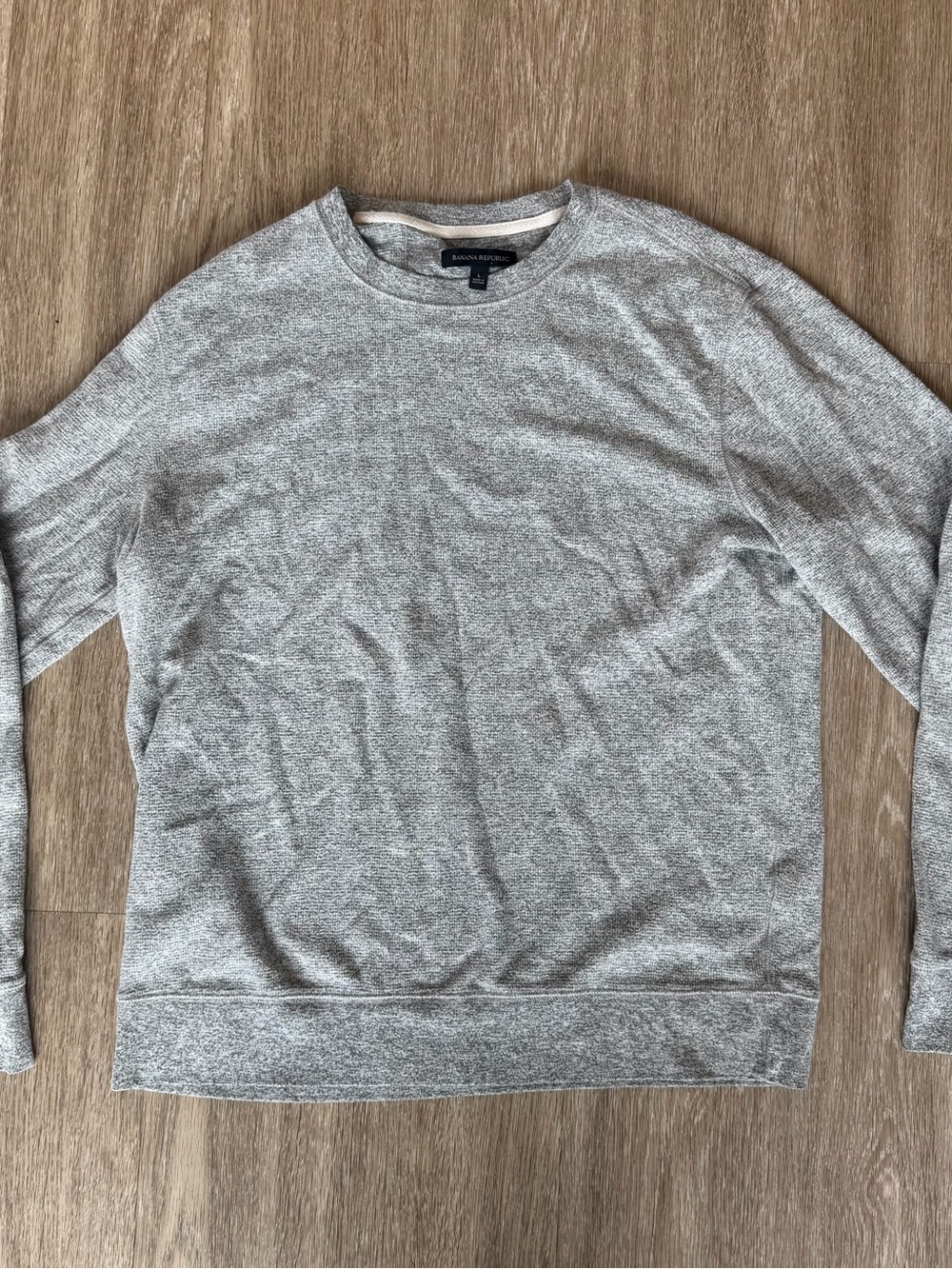 Banana Republic Men's Light Heather Gray Crewneck Sweater in size Lg